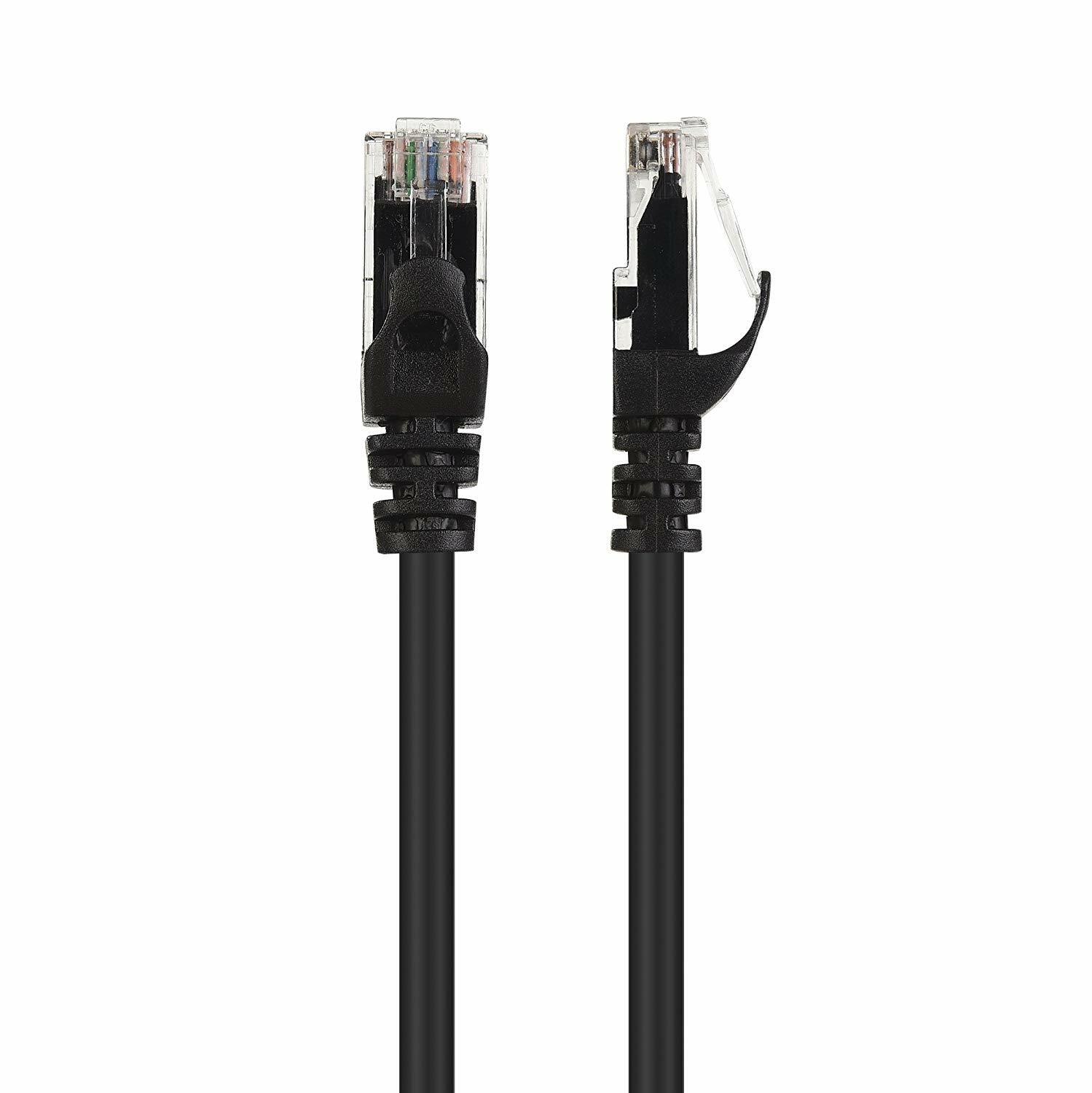 Cat5 CAT5e Rj45 Patch Cable Black Ethernet Lan Modem Ethernet LAN Network PC Lot