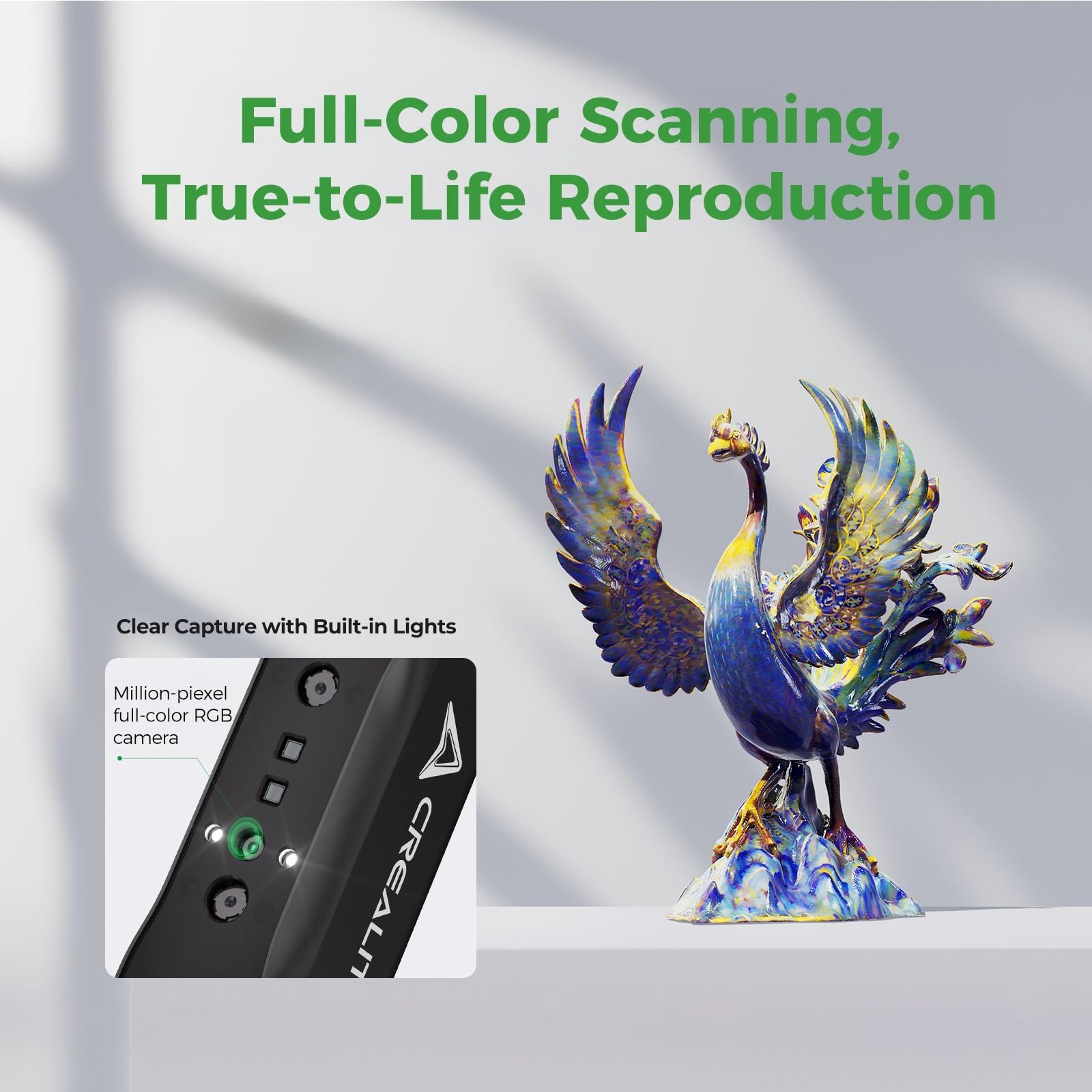 Creality 3D Scanner Otter Lite Basic with 0.05mm Precision, Full-Color Scan f…