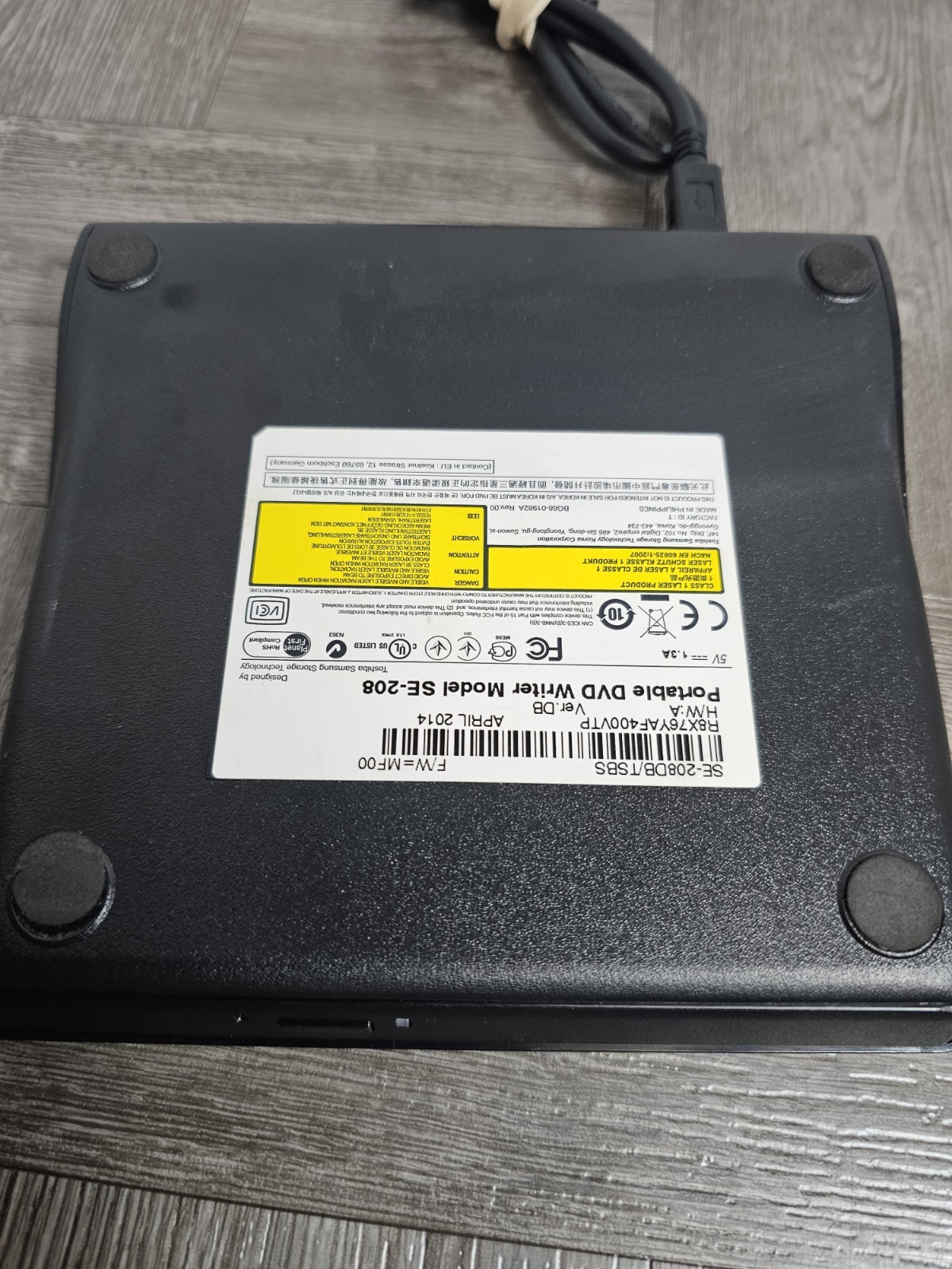 Samsung SE-208 Portable DVD-Writer W/Cable