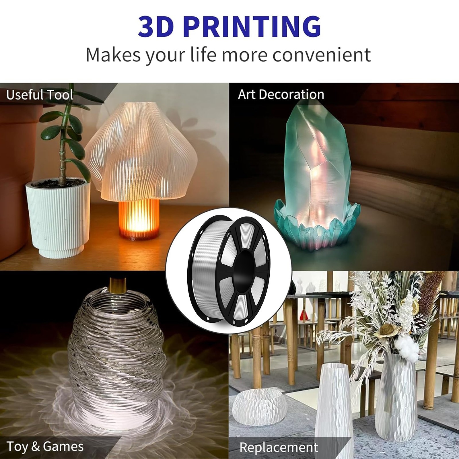 SALE！GEEETECH 3D Printer Filament PLA/ABS+/PETG/TPU 1.75mm 1KG Various Color NEW