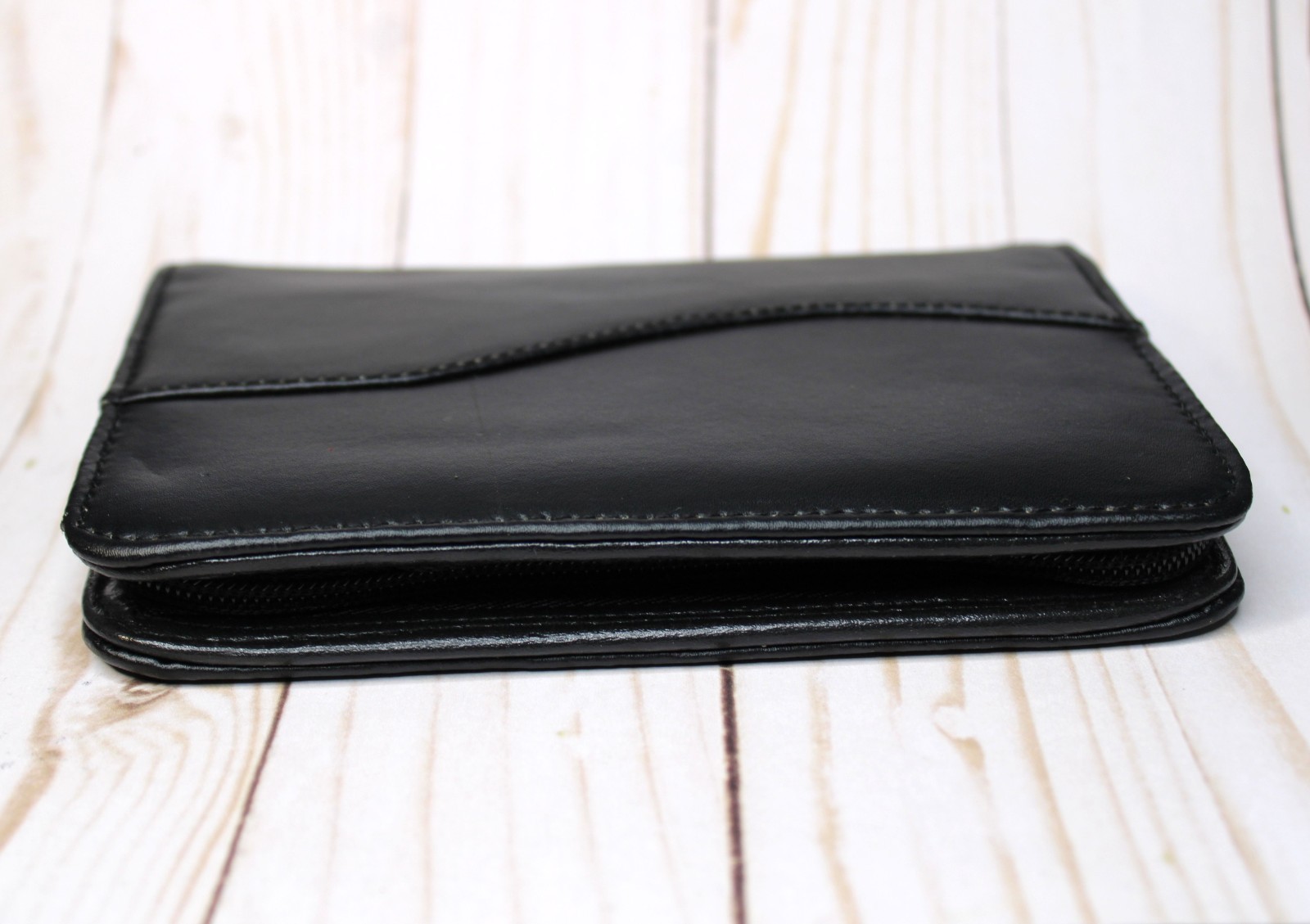 Vintage New Zippered Black Leather PDA Case – OES-CAS / 167288-01