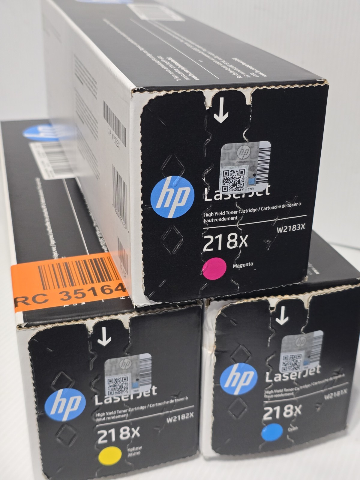 HP 218X Cyan / Magenta / Yellow High Yield Toner Cartridge – Sealed NEW