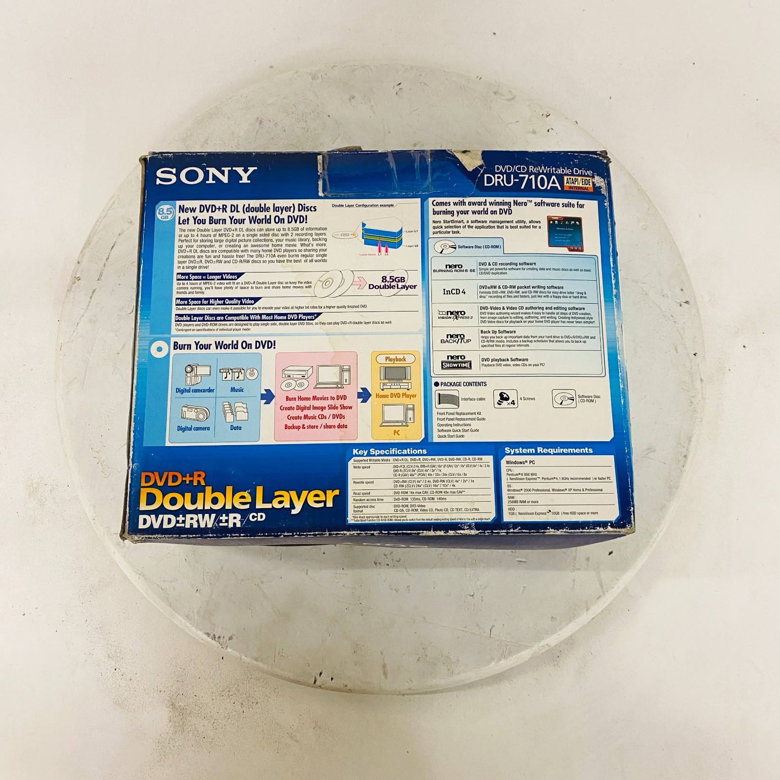Sony DRU-710A Internal DVD/CD-RW Double Layer IDE ATAPI Drive Black Bezel – New