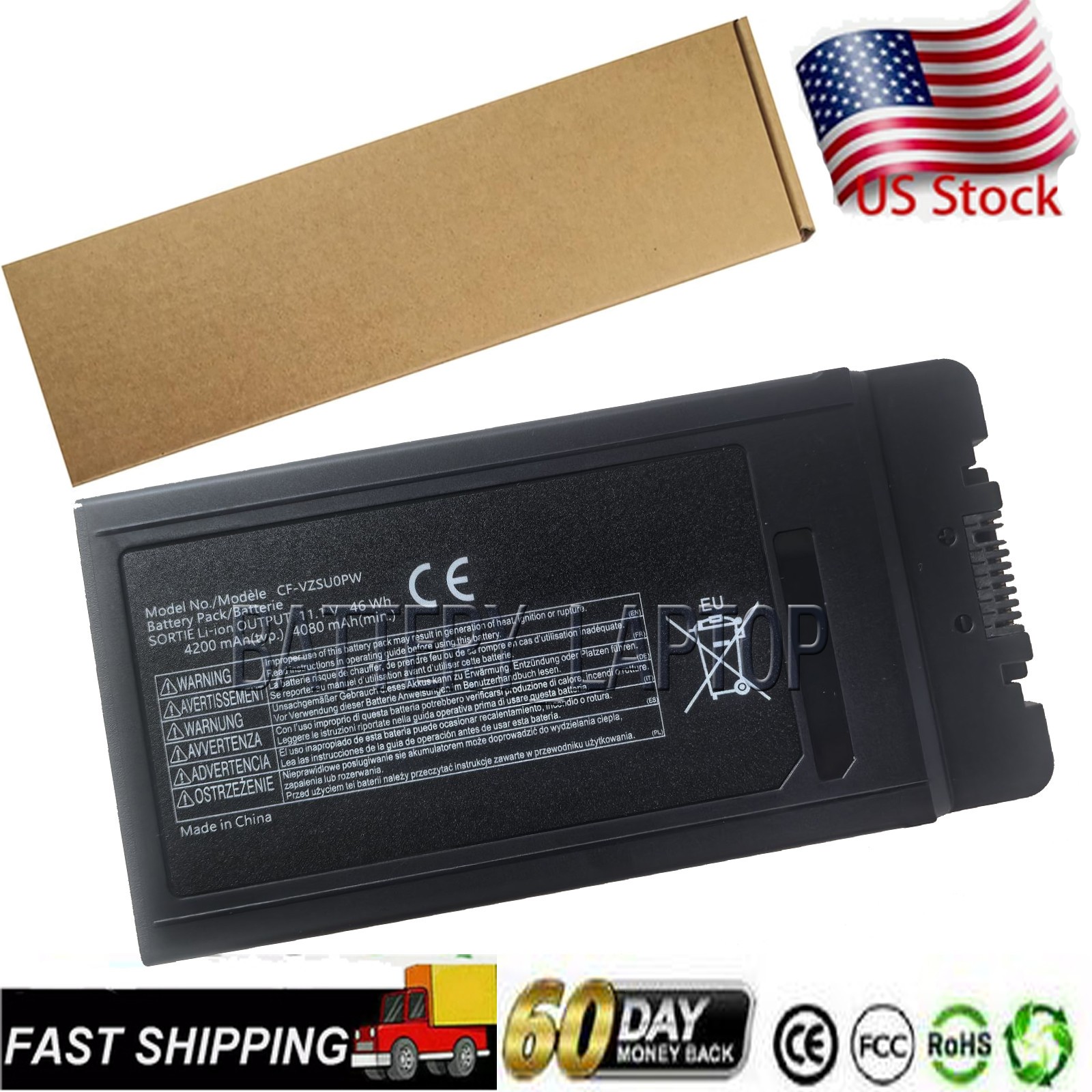 CF-VZSU0PW CF-VZSU0PR CF-VZSU0PK CF-VZSU0LW Battery for Panasonic Toughbook CF54