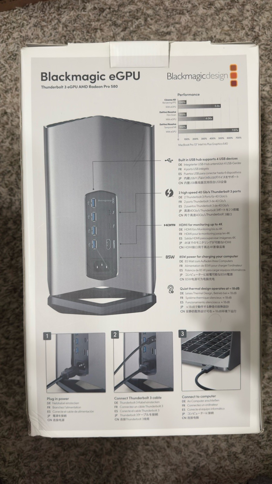 BlackMagic eGPU – AMD RX580 8GB | Thunderbolt 3 GDDR5 External Graphic