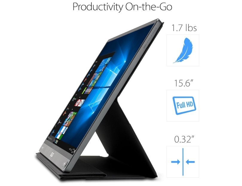 ASUS ZenScreen 15.6” 1080p Portable USB Monitor (MB16AC) | Full HD (1920 x 1080)