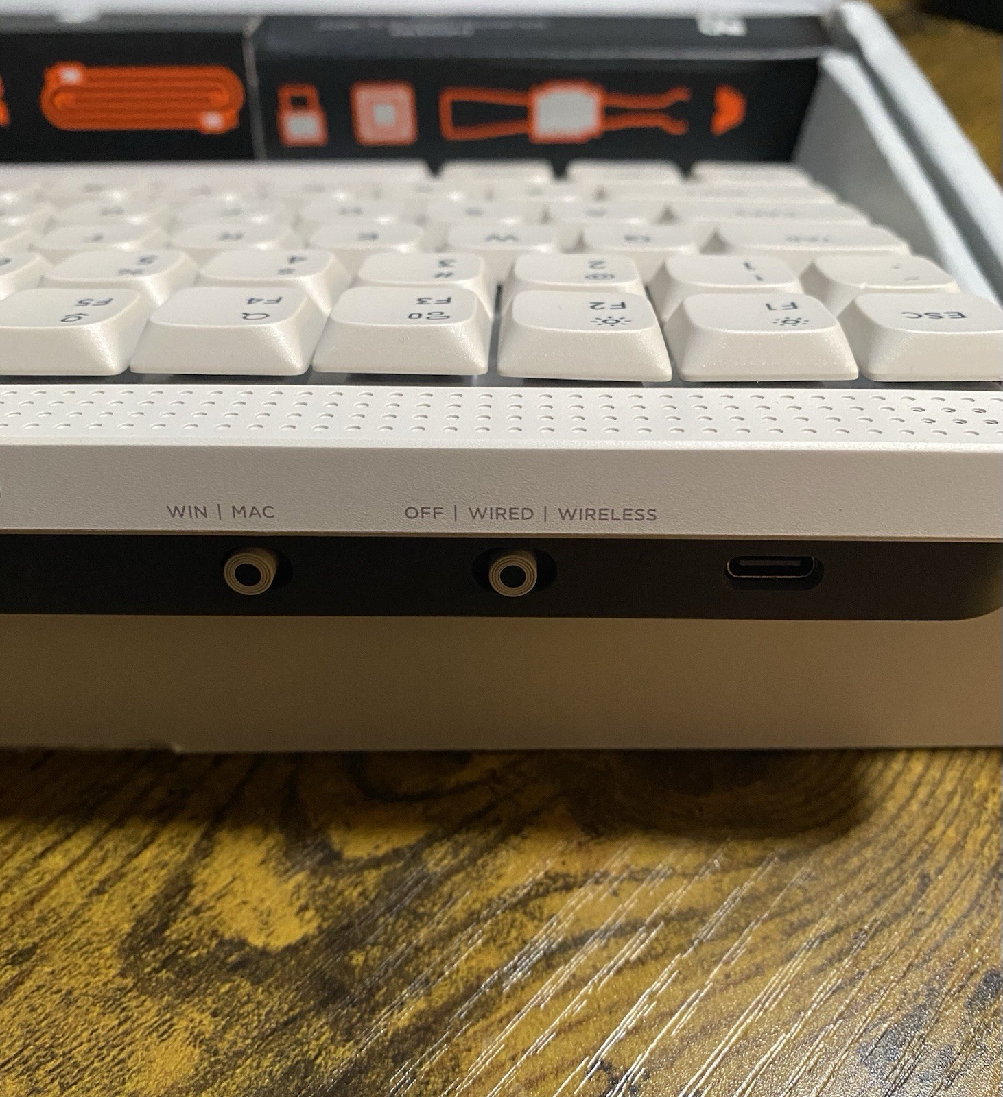 NuPhy Node75 Low Profile Wireless Mechanical Keyboard Brown Nano Lunar White