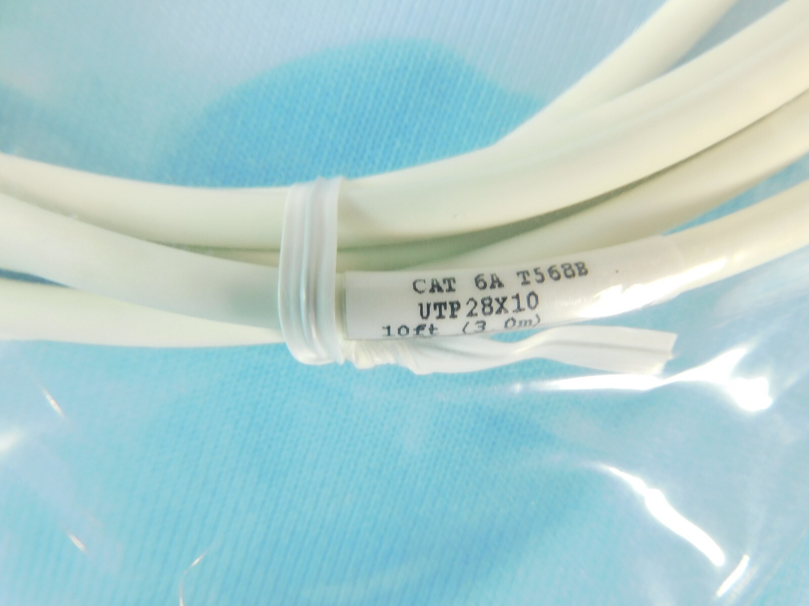 Panduit Cat6a UTP28X10 28 AWG UTP Copper Patch Cord, 10 Feet – White – NEW