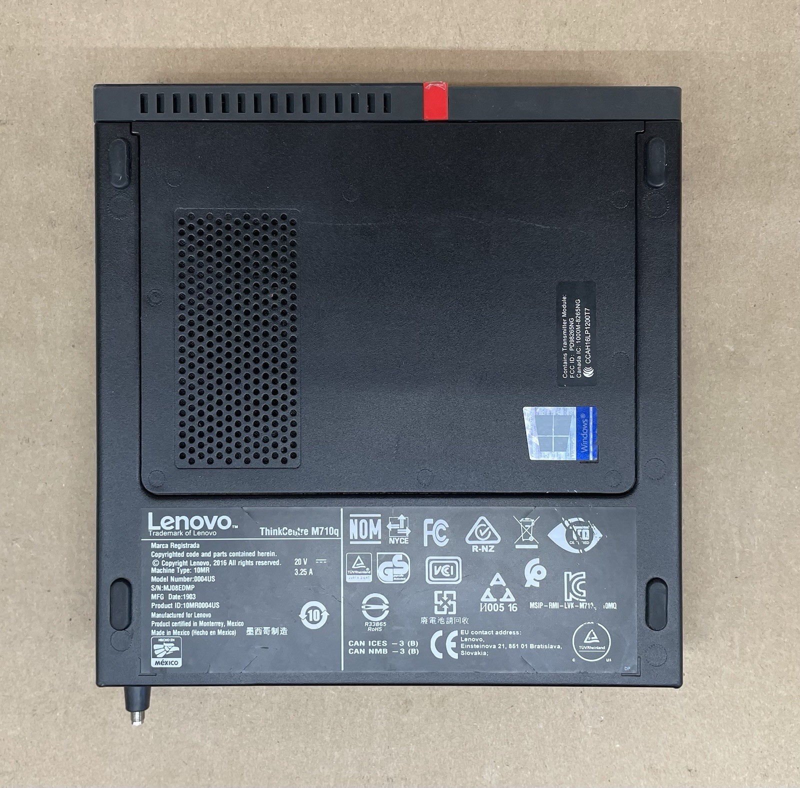 Lenovo ThinkCentre M710q Intel Core i5-7500T@2.70GHz 8GB RAM 1TB HDD WIN 10P