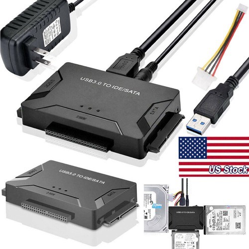 USB 3.0 to SATA IDE Adapter, Hard Drive Reader External Ultra Recovery Converter