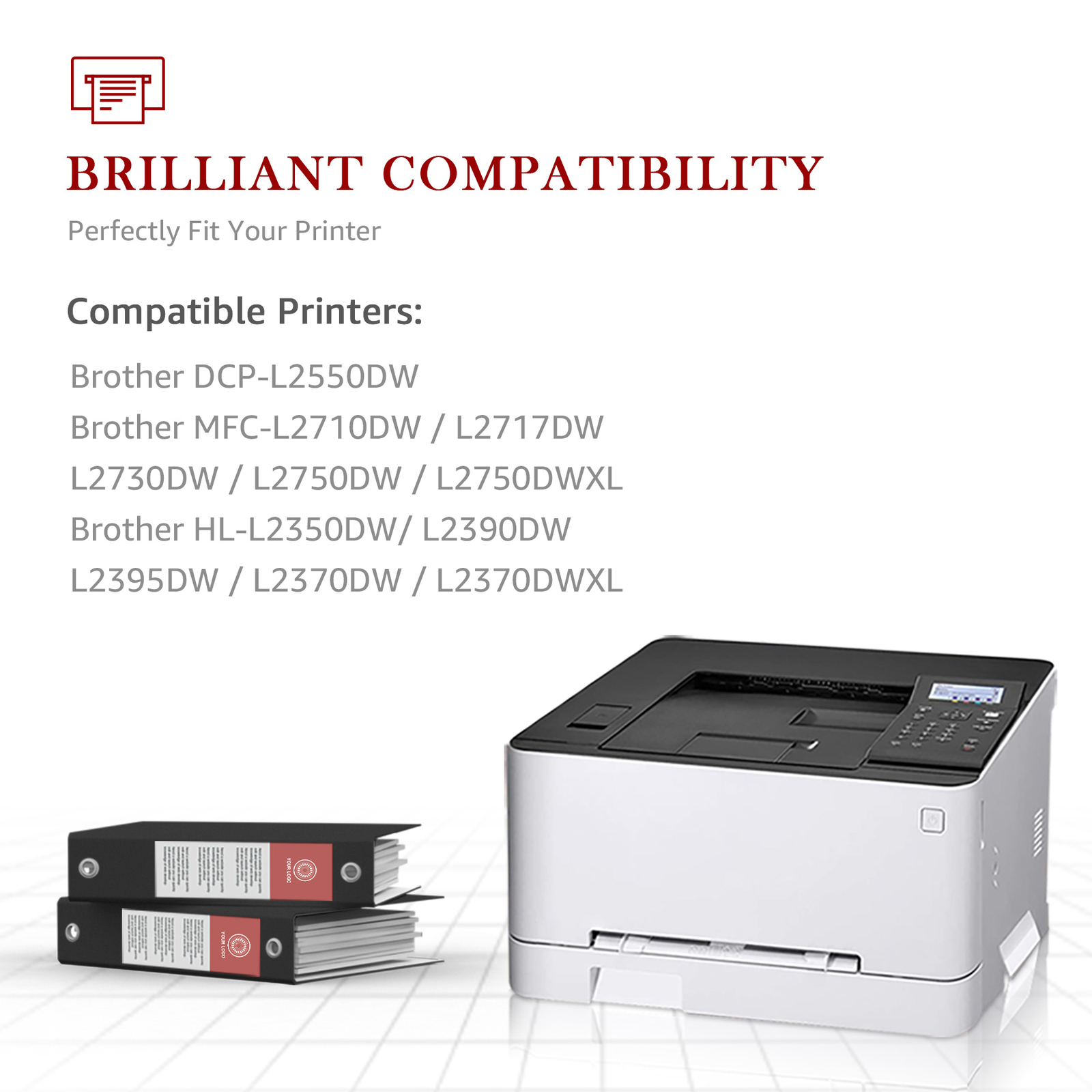 TN-760 Toner DR730 Drum Compatible for Brother HL-L2395DW DCP-L2550DW TN760 lot
