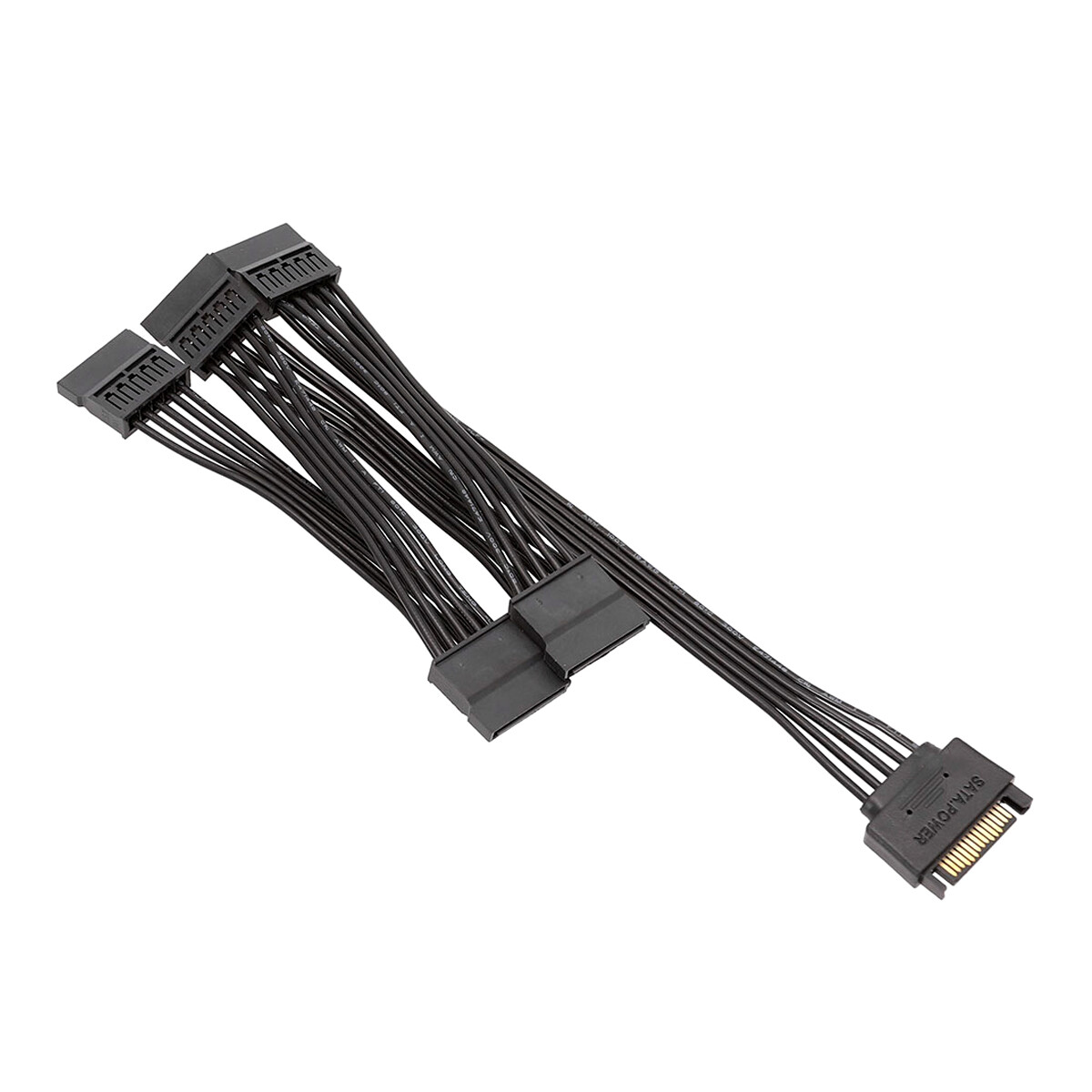 15-Pin SATA Power 1 Male To 5 Female Splitter Hard Drive Cable for HDD SSD A++