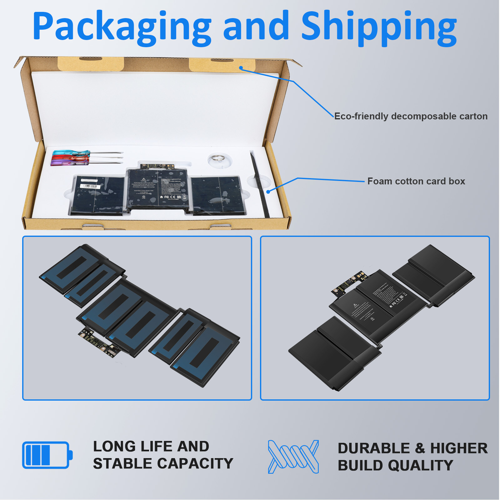 A1964 A1989 Battery for MacBook Pro 13 A1989 Laptop Mid 2018 2019 A2251 2020