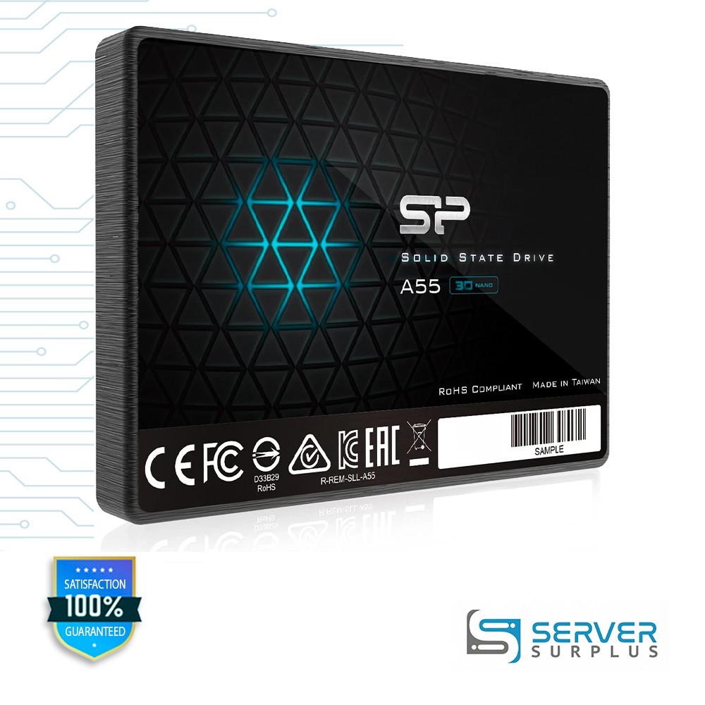 Silicon Power 128GB SSD 3D NAND A55 SLC Cache Performance Boost SATA III 2.5″ 7M