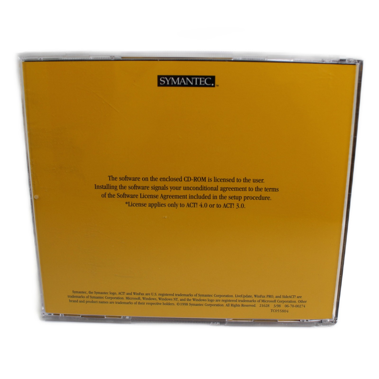 Symantec ACT! 4.0 CD-ROM for Windows NT 95 3.1 Business CRM Software Vintage