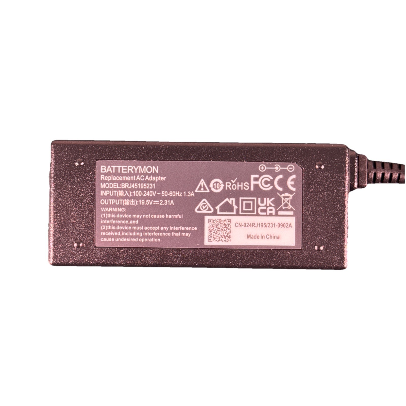 65W Laptop Charger 19.5V 3.33A BATTERYMON AC Adapter Power Supply