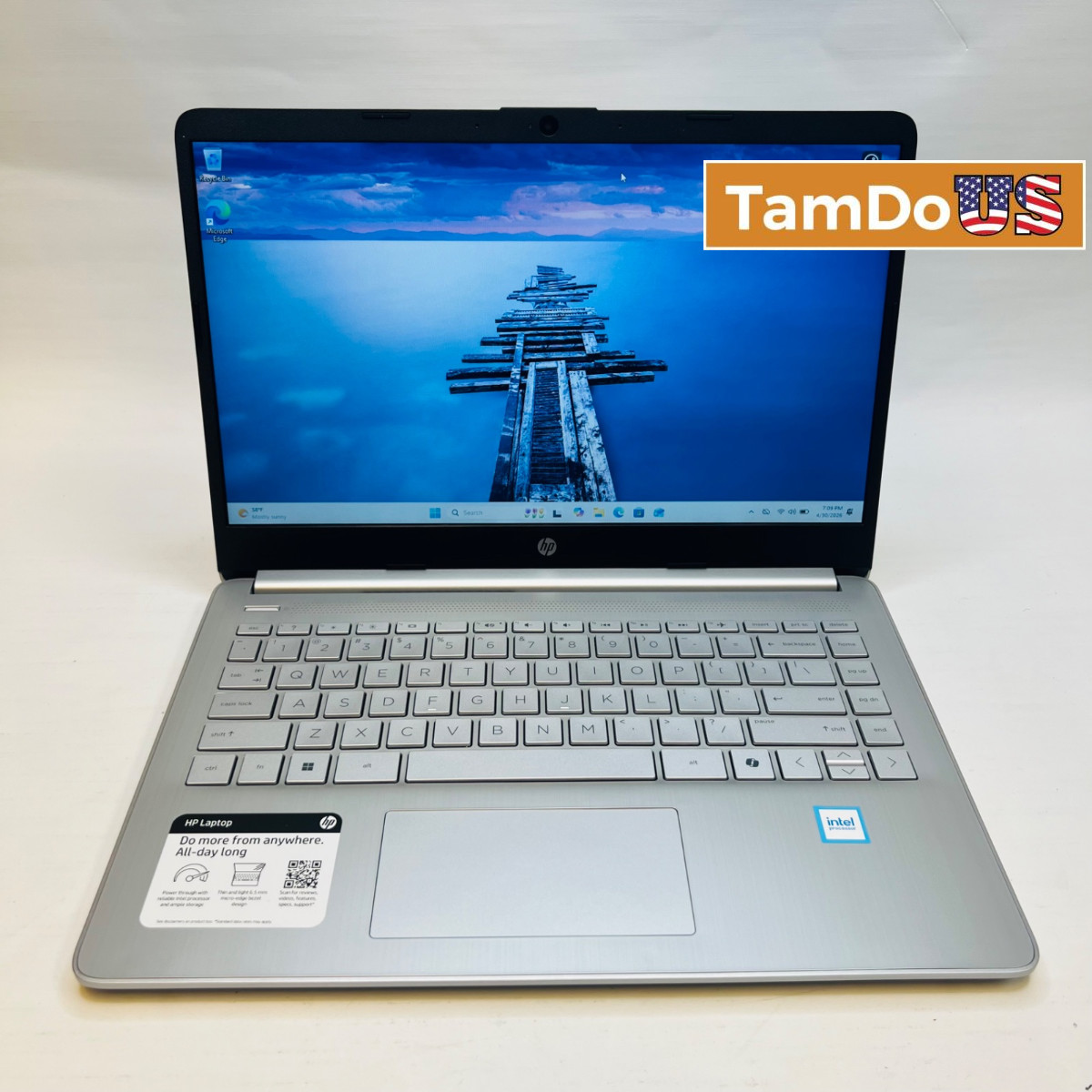 HP 14″ Laptop 14-dq6011dx, Intel Processor N150, 4GB RAM, 128GB UFS