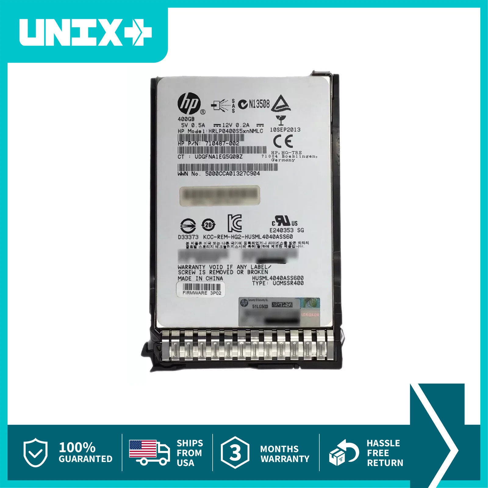 HP 710487-002 400GB SAS SSD 2.5″ 6Gbps Enterprise Server SSD Drive for HP Server