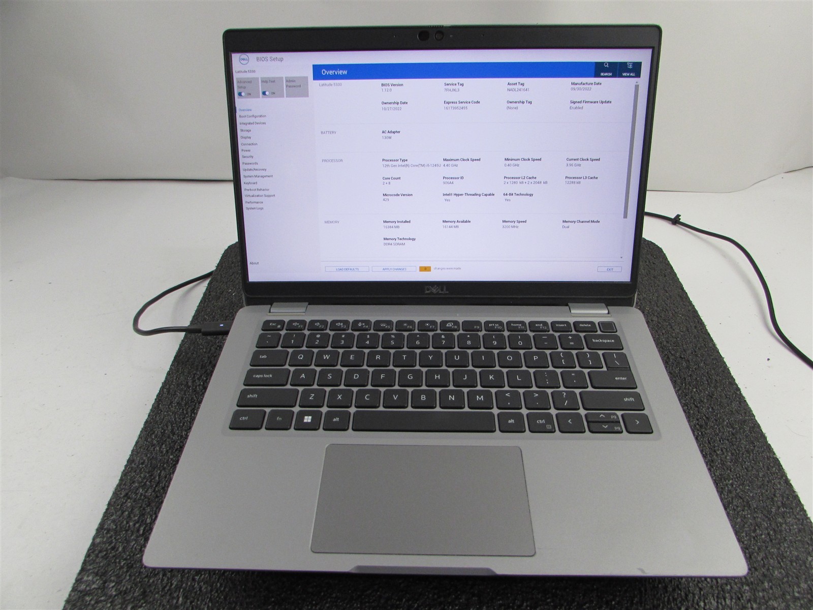 DELL LATITUDE 5330 TOUCHSCREEN I5-1245U 10 CORE 512GB SSD 16GB RAM NO O.S/BATT