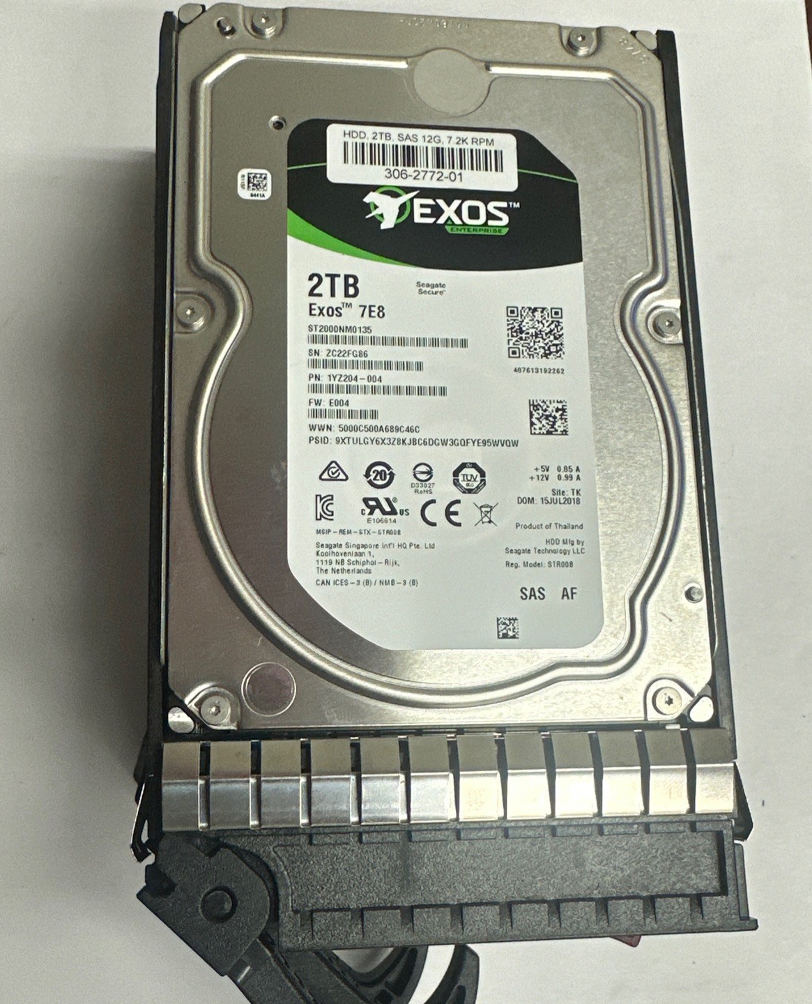 2TB SEAGATE EXOS TM 7E8 ENTERPRISE ST2000NM0135 2TB 7200RPM 12Gb/s 3.5IN HDD