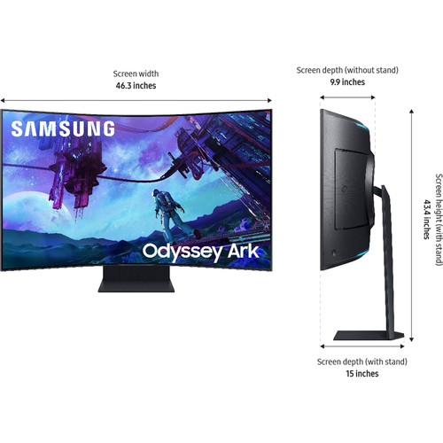 Samsung – Odyssey Ark 2 55″ 4K UHD 165Hz 1ms Quantum Mini-LED Curved Gaming USED