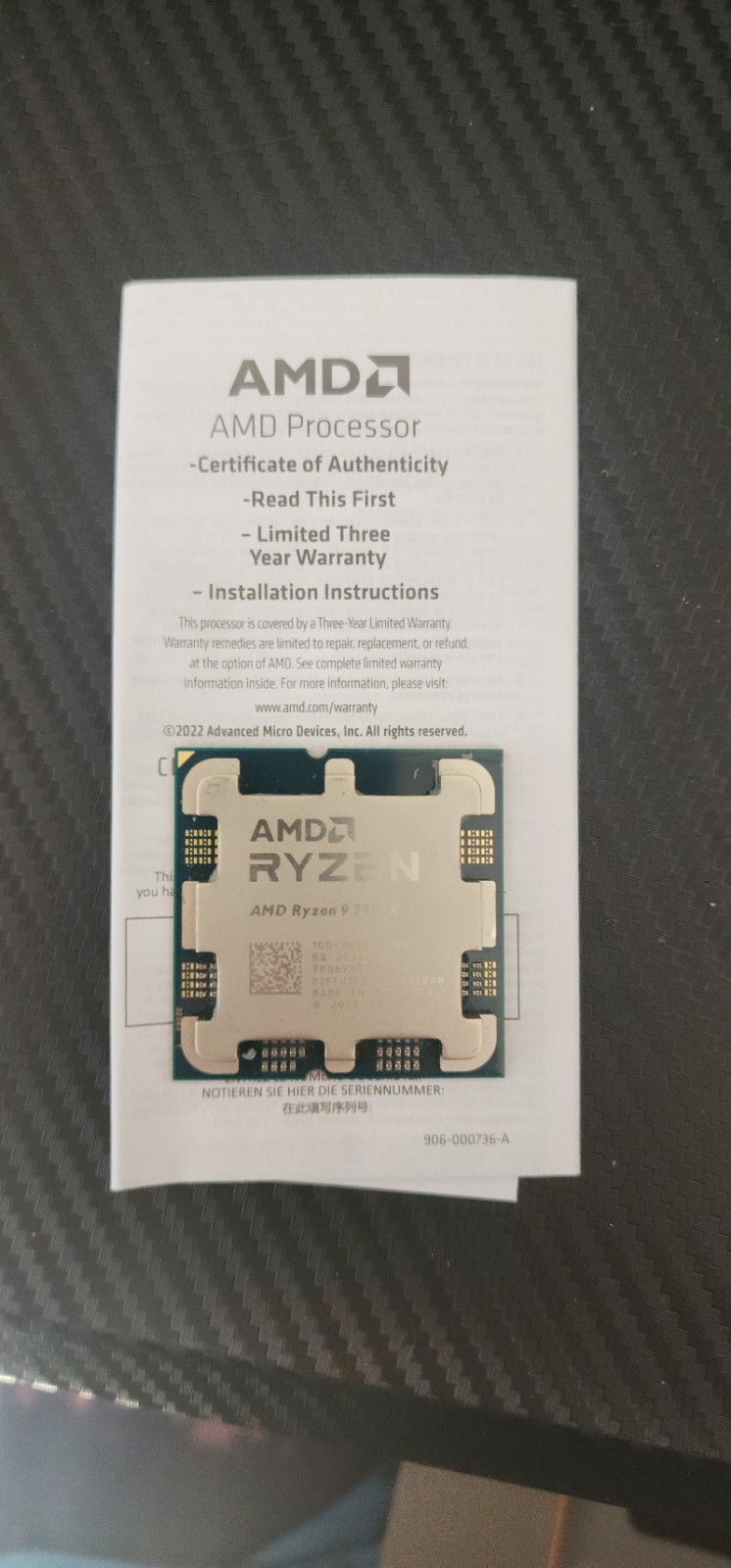 AMD Ryzen 9 7900X – 12-Core 4.7GHz AM5 170W CPU Desktop Processor