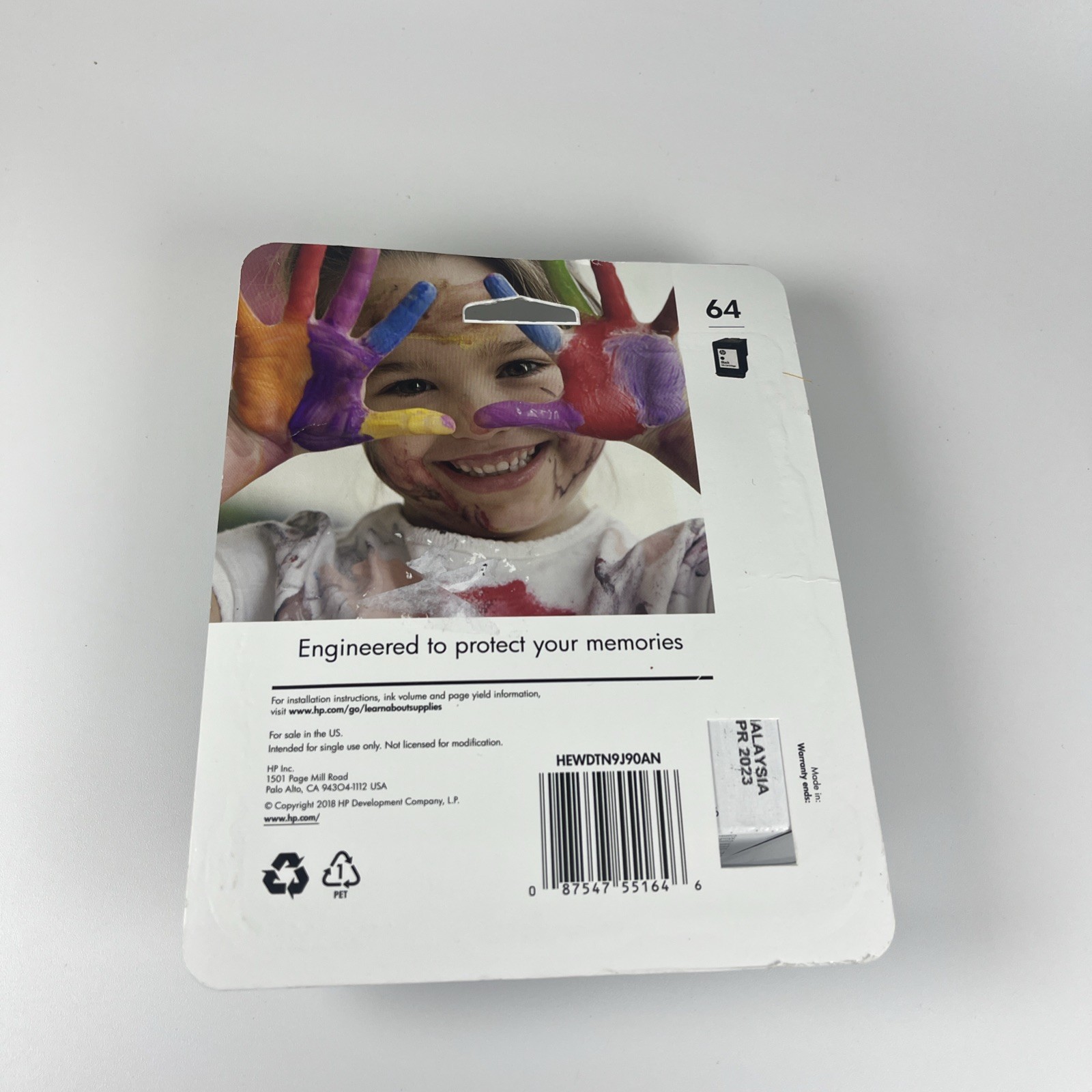 OEM Genuine HP 64 Black Ink Cartridge N9J90AN Exp 4/2023 Sealed