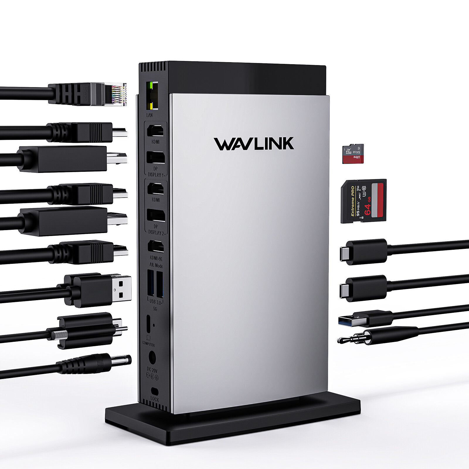 15-in-1 USB-C Docking Station Triple 4K@60Hz 10Gbps Ports Mac/Windows/Android