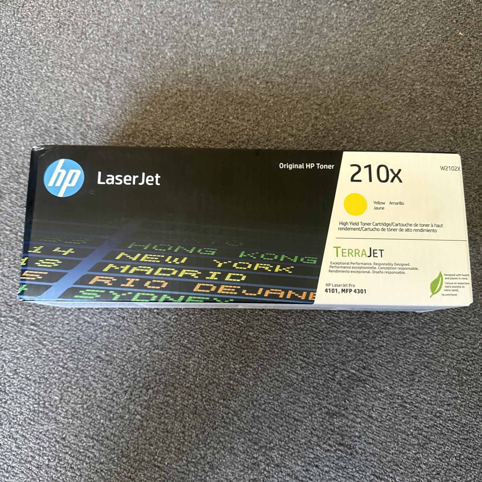 HP 210X High Yield Yellow Toner Cartridge W2102X for 4201/4301