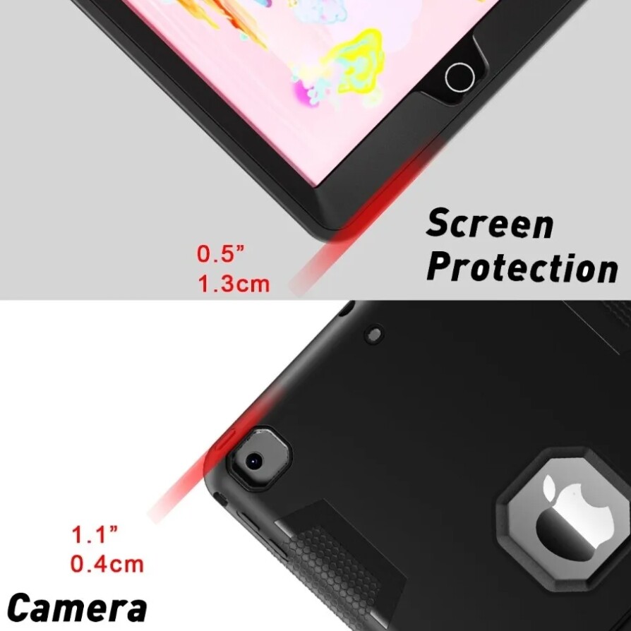 For Apple iPad 9th 7th 8th 10.2″ Case Rugged Shockproof Heavy Duty Stand Cover