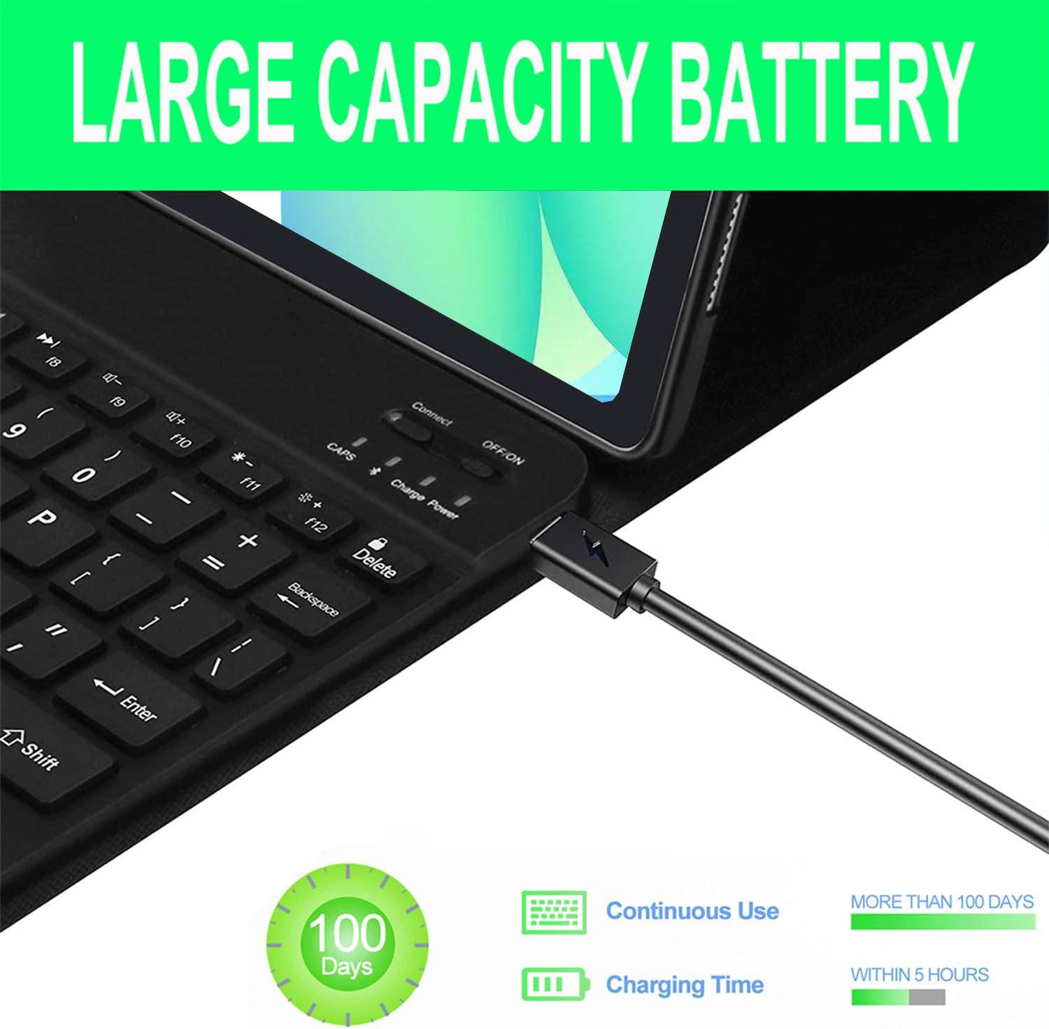 Keyboard Case for Samsung Galaxy Tab S10 FE plus 13.1″, Smart S10Fe+ Keyboard Ca