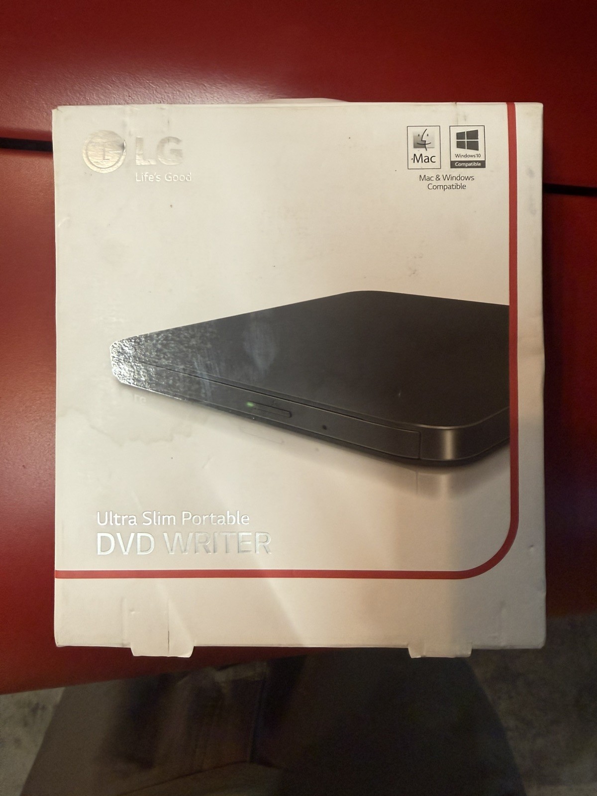LG – SP80NB80 – Ultra Slim Portable USB External DVD-Writer – PC/Mac – Black