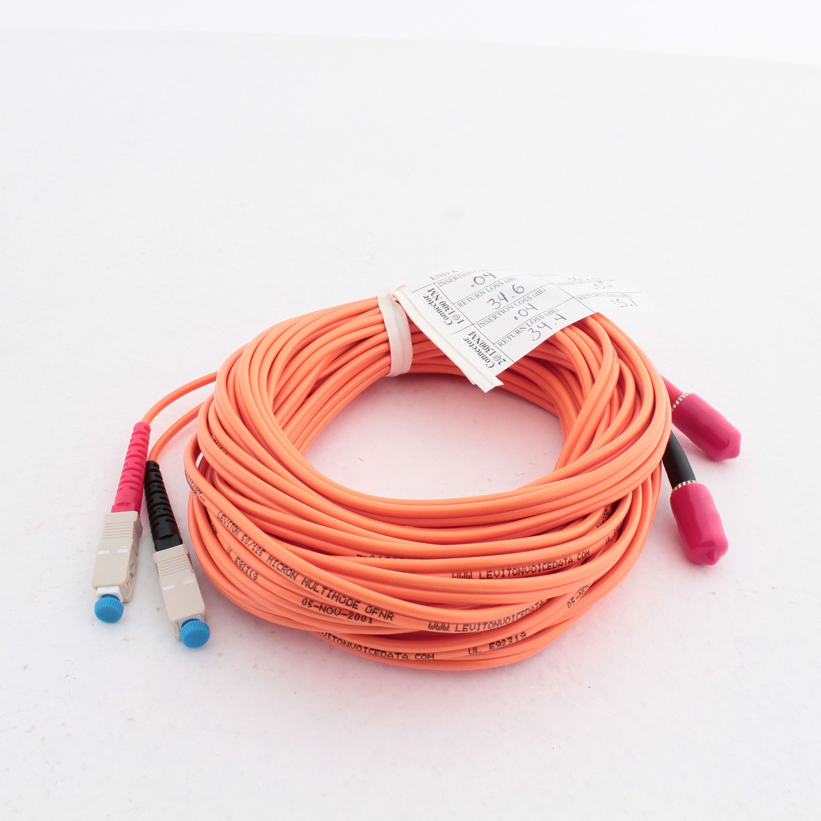 10M Fiber Optic Uplink Multi-Mode Duplex Patch Cable Cord MM ST SC 50 50DCT-M10