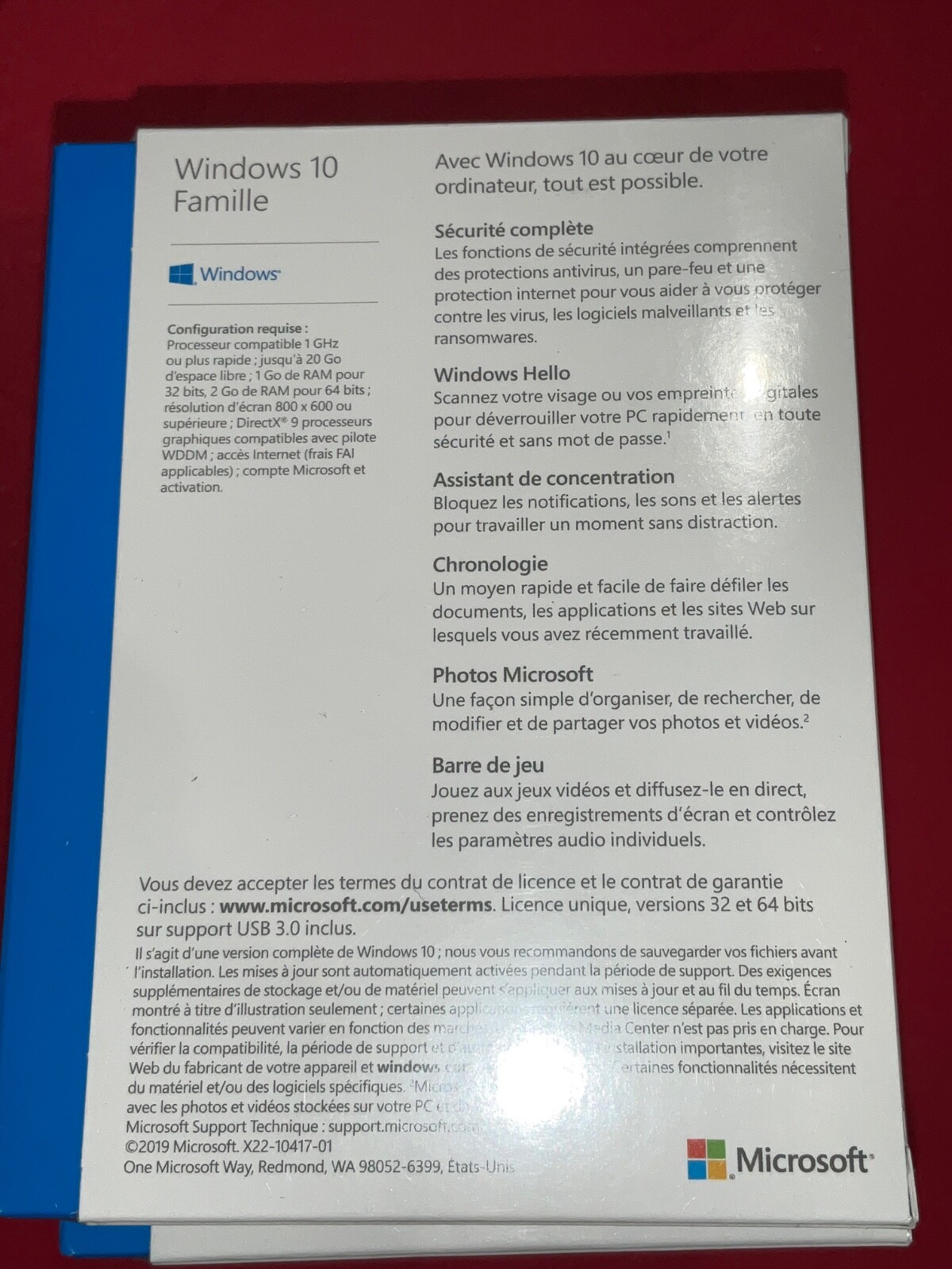 Microsoft Windows 10 FAMILY Home Edition French HAJ-00059 NEW SEALED RETAIL✅❤️️