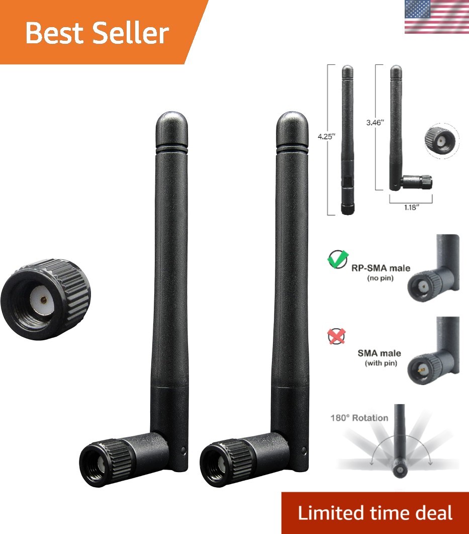 WiFi Antenna PC Bluetooth Antenna, WiFi 6 Dual Band 2.4Ghz 5Ghz 5.8Ghz 3dBi w…
