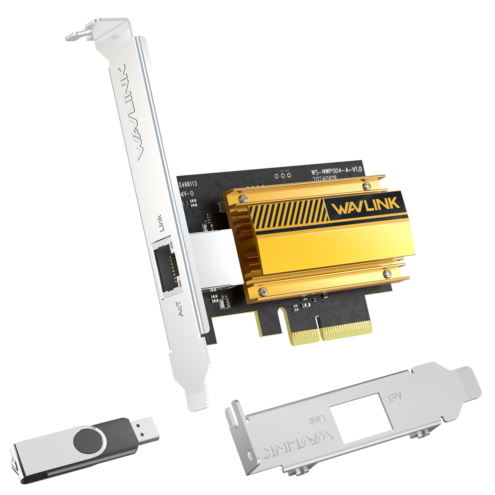 10GB Base-T Ethernet Adapter 10G PCIe Network Card w/AQC113 Controller x4/x8/x16