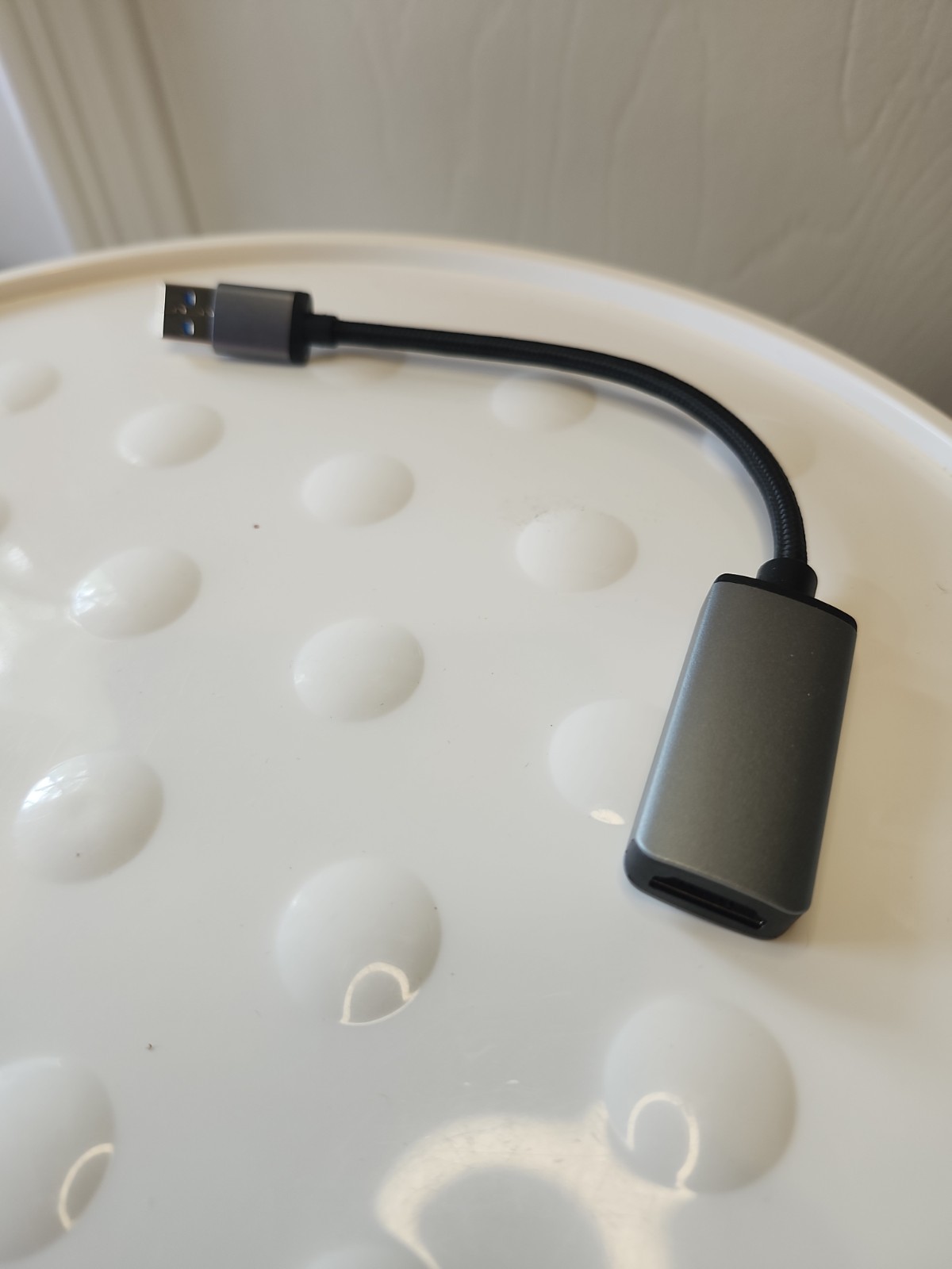 USB 3.0 to HDMI adapter, commonly used to connect a computer