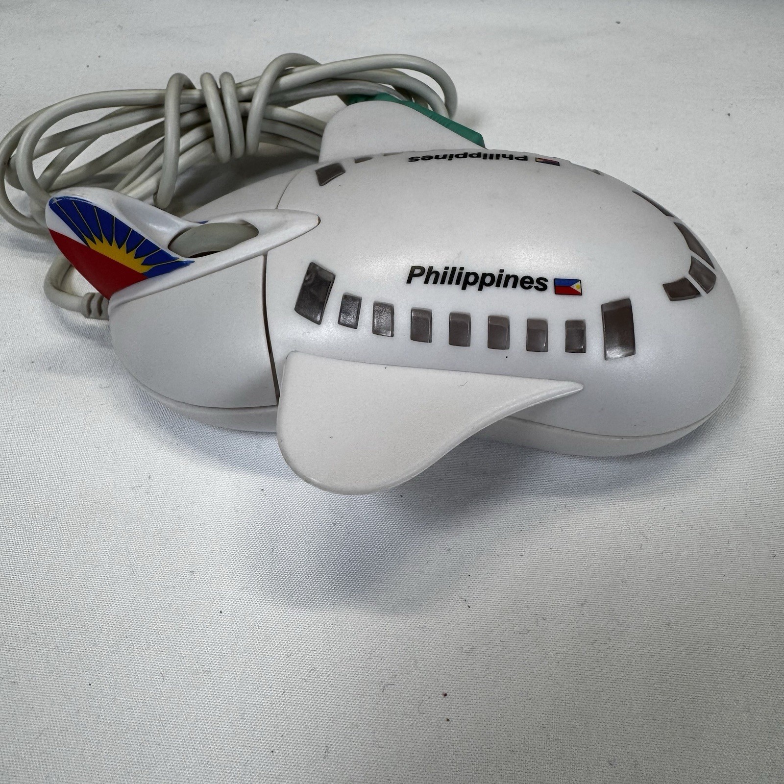 Rare Philippines Airlines Airplane Shape 3D Optical Mouse USB Novelty Lights Up