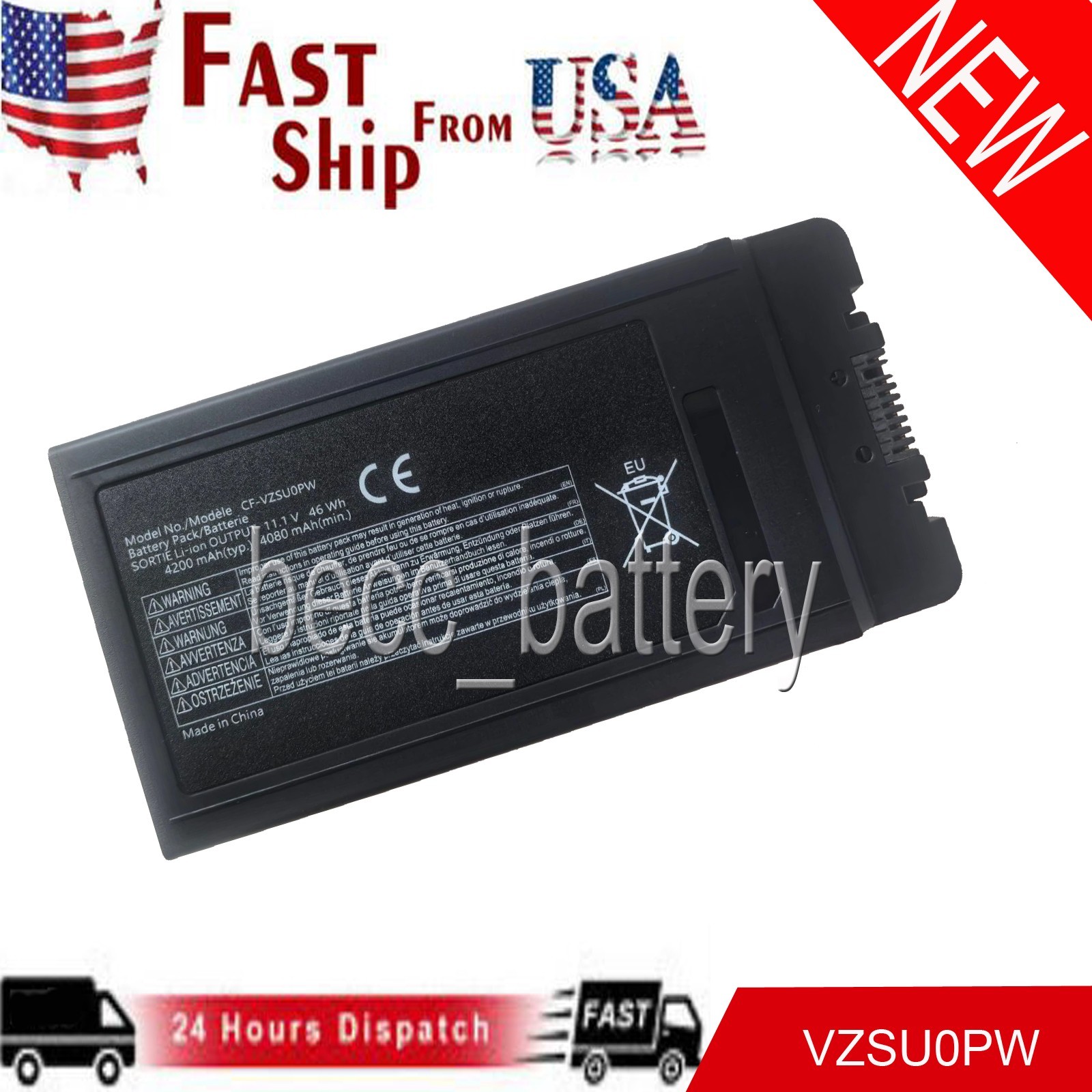 Battery for Panasonic Toughbook CF54 CF-VZSU0PW CF-VZSU0PR CF-VZSU0PK CF-VZSU0LW
