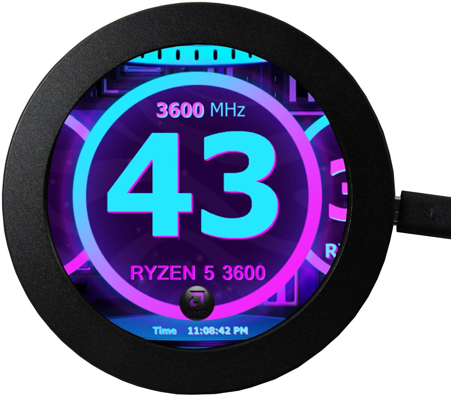 2.8 Inch round LCD Display Screen 480X480 IPS for PC Computer Case Building CPU/