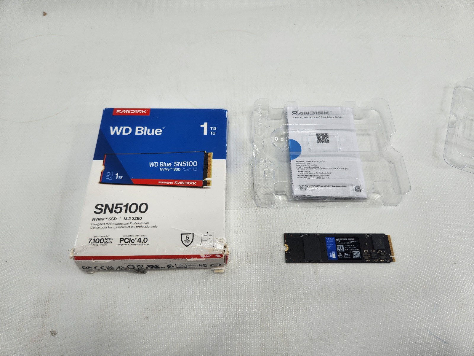 WD Blue 1TB Internal SSD SN5100 NVMe M.2 2280 PCIe Gen 4.0 WDS100T5B0E