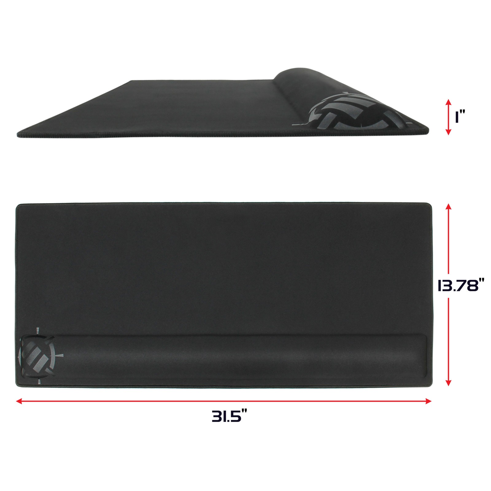 Large Extended Gaming Mouse Pad with Memory Foam Wrist Rest by ENHANCE