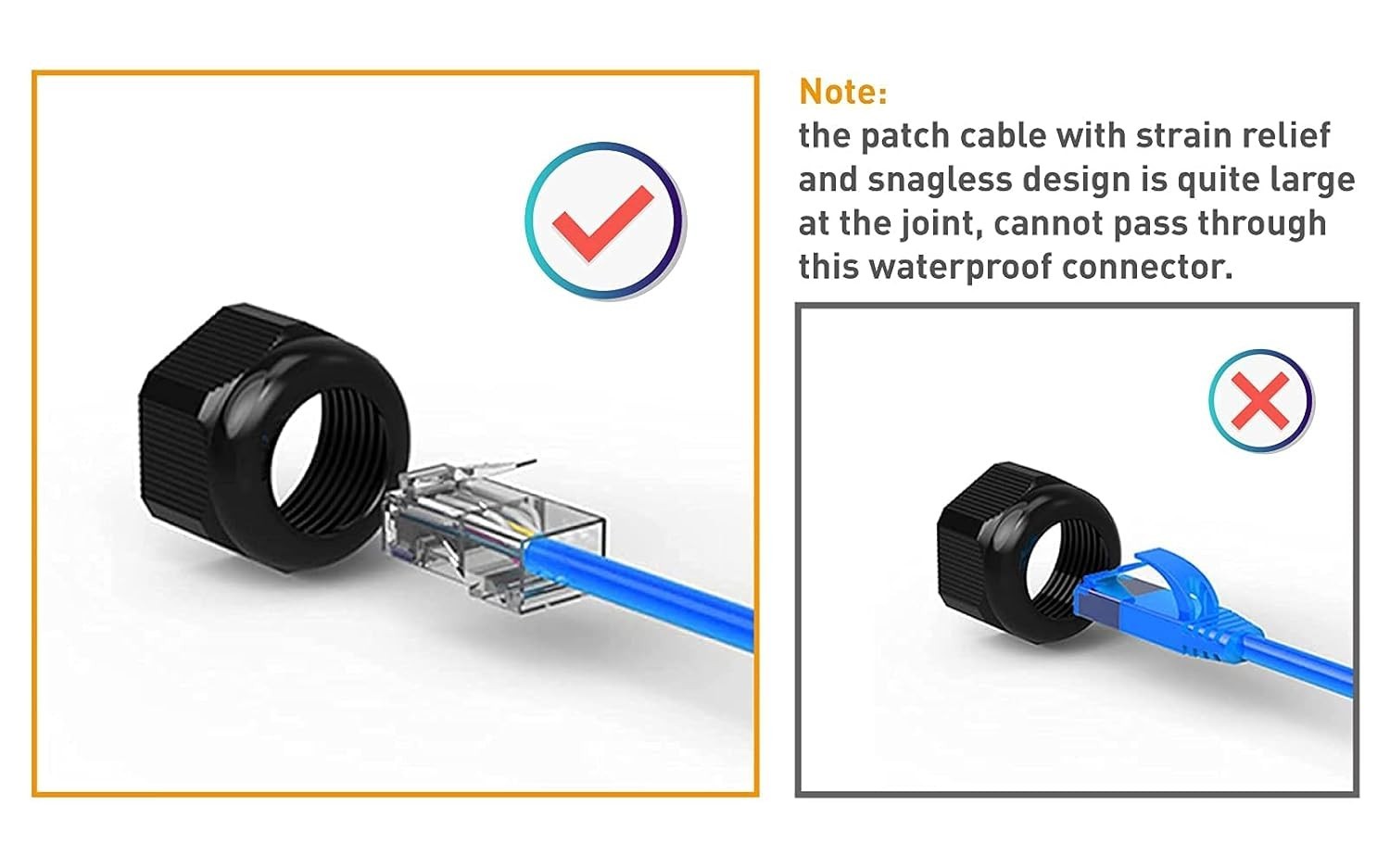 Waterproof Ethernet Cable Coupler CAT6 CAT5e Inline Shielded Female RJ45 Outdoor
