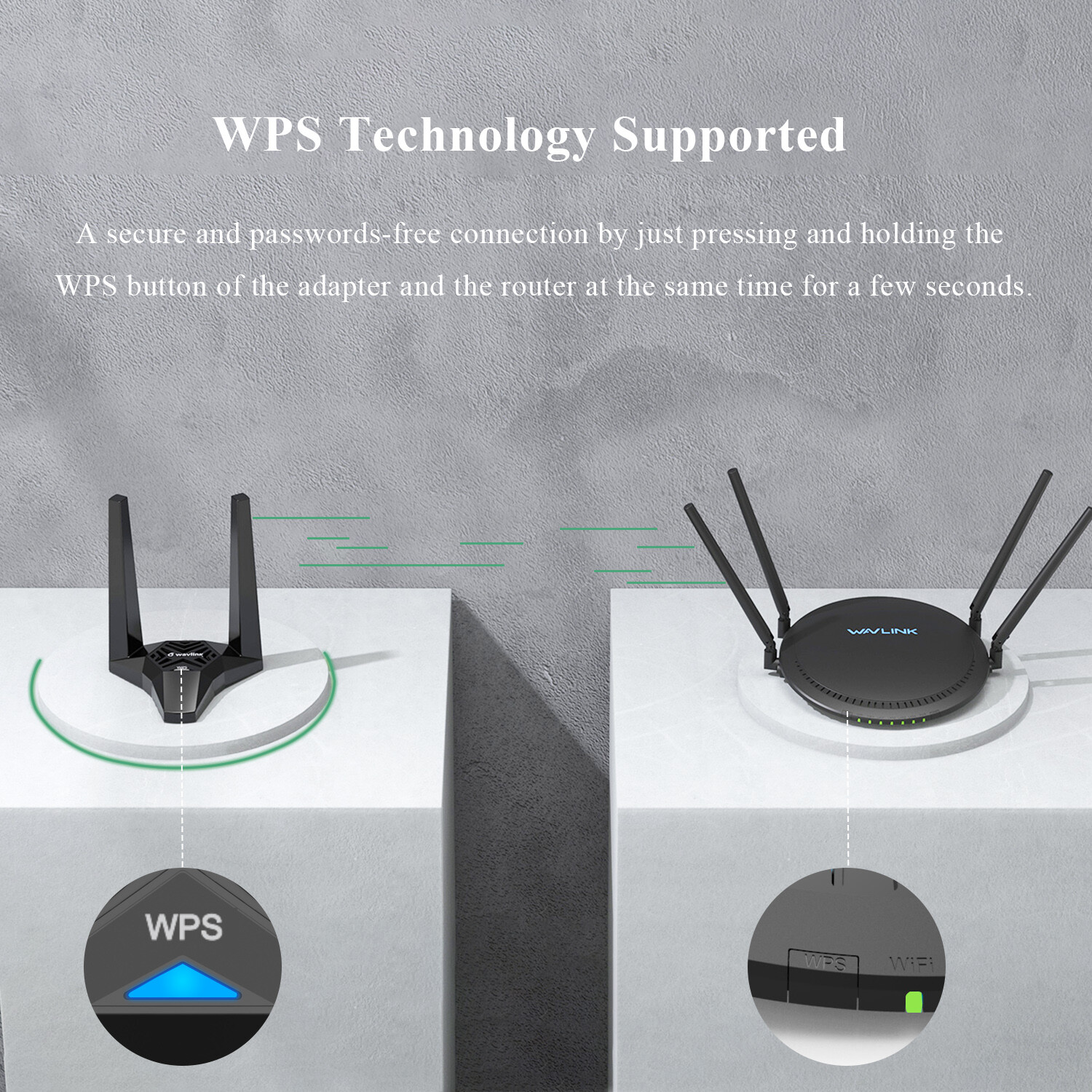 WAVLINK USB3.0 WiFi Adapter AC1300Mbps Wireless Network Adapter for Desktop PC