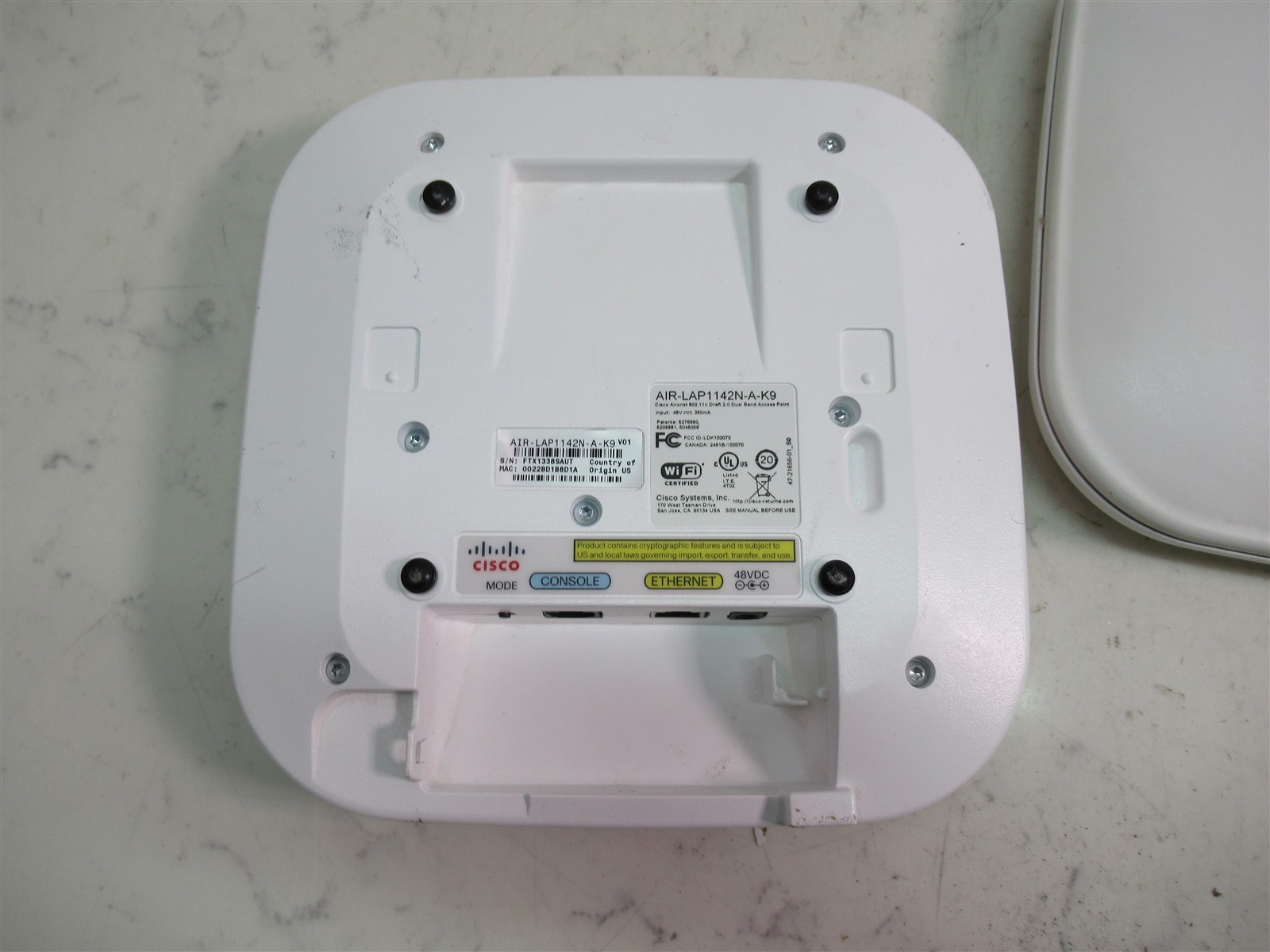 Lot of 4 Cisco AIR-Lap1142N-A-K9 Wireless Access Points 802.11n Dual Band