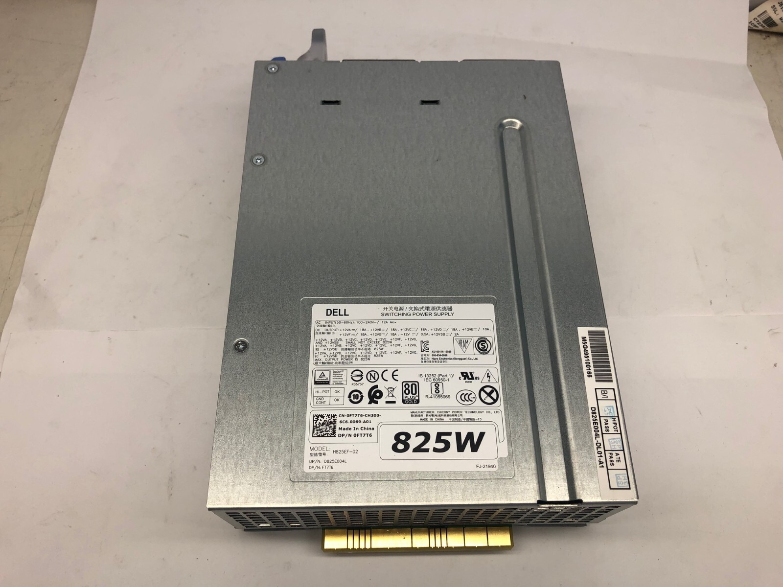 Dell Precision T7810 T7610 825W Power Supply 0FT7T6