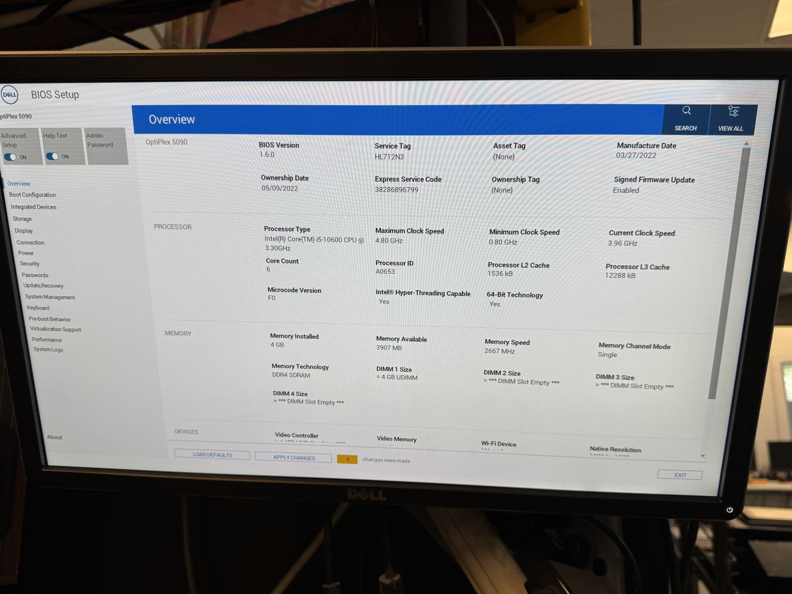 Dell OptiPlex 5090 Core i5-10600 3.3GHz NO RAM NO HDD AMD NO OS Fair