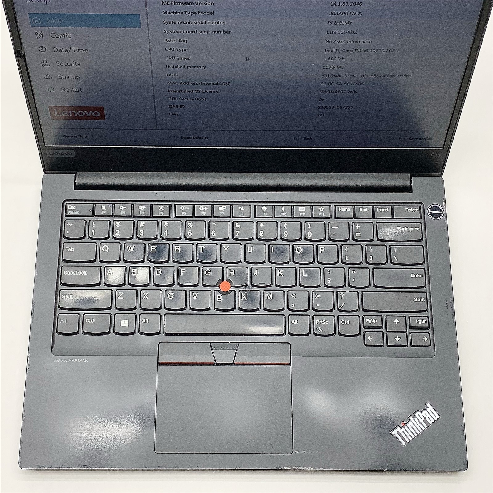 Lenovo ThinkPad E14 Laptop Intel Core i5 10210U 1.60GHZ 14″ FHD 16GB RAM NO HDD
