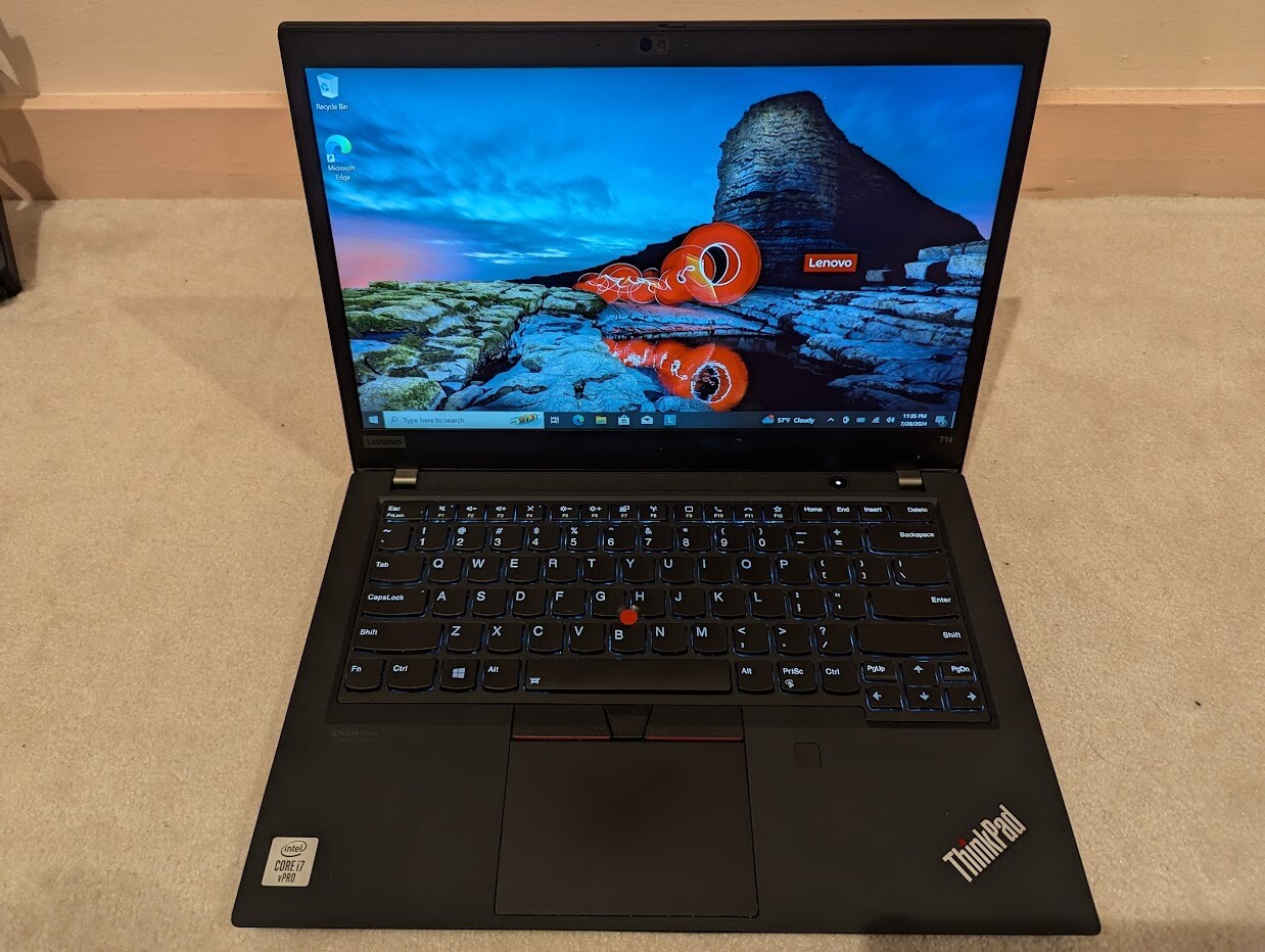 Lenovo T14 G1 i7-10610U 48GB RAM/500 GB SSD – Win 10 Pro TOUCHSCREEN Jan 25 WTY
