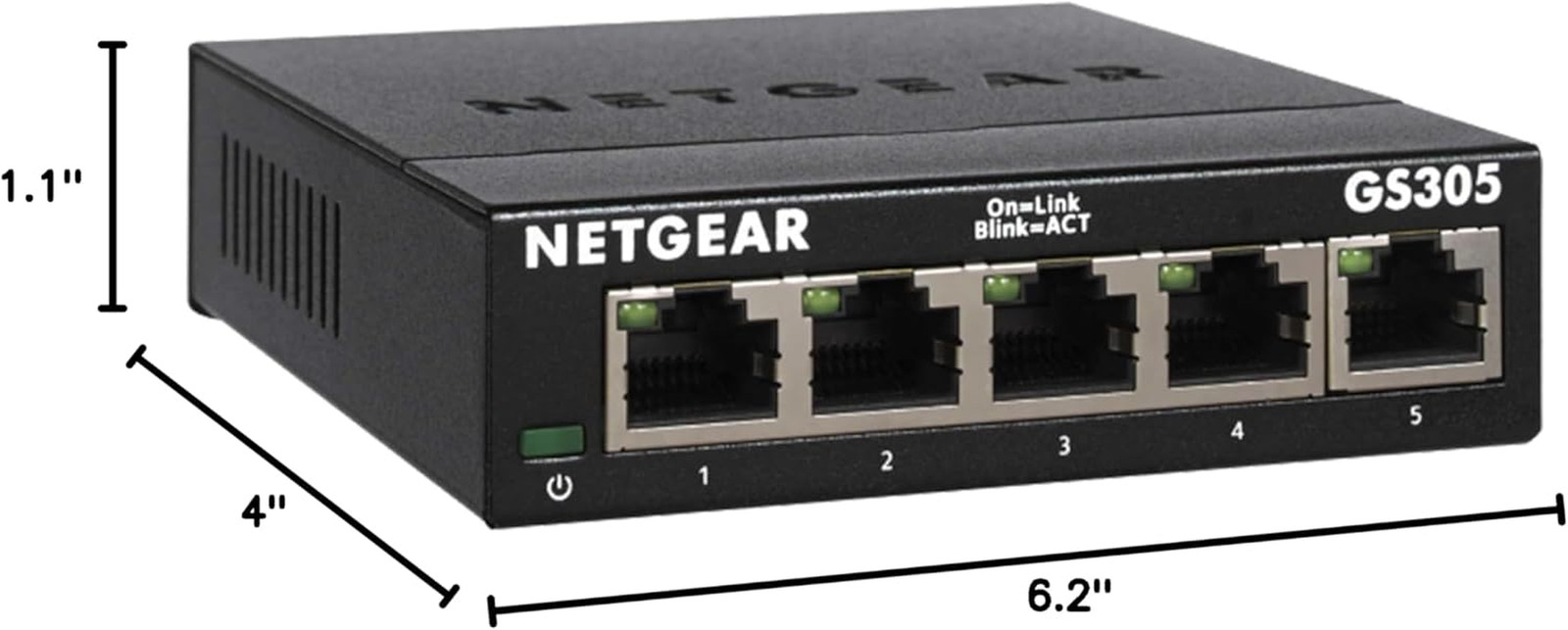 5-Port Gigabit Ethernet Unmanaged Essentials Switch – Home Network Hub